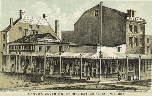 Brooks_Clothing_Store, _Catharine_St._N.Y._1845